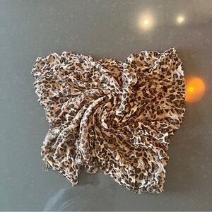 Vintage Sheer Leopard Scarf